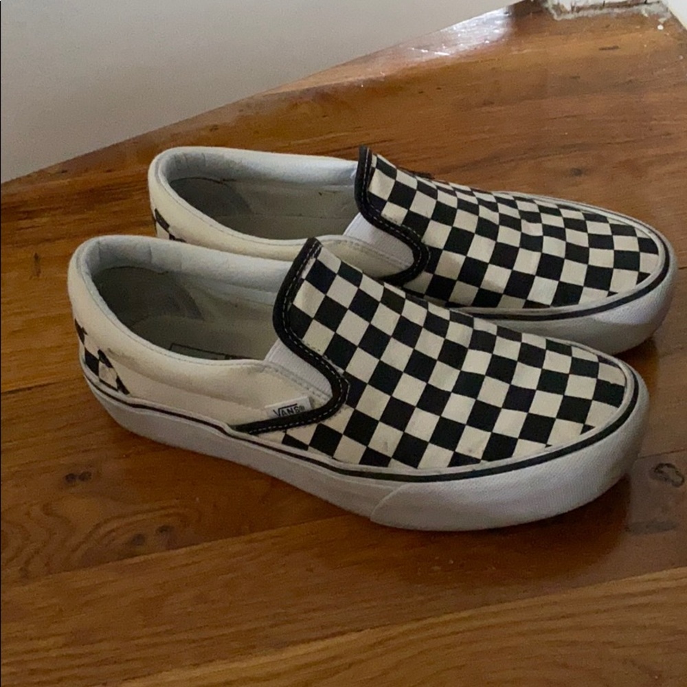Platform checkerboard Vans